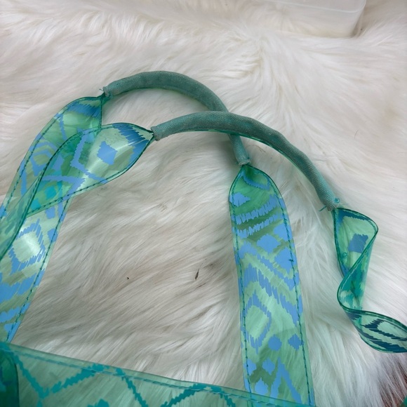 Pink Victoria’s Secret Teal Patterned Tote Bag - Picture 9 of 9